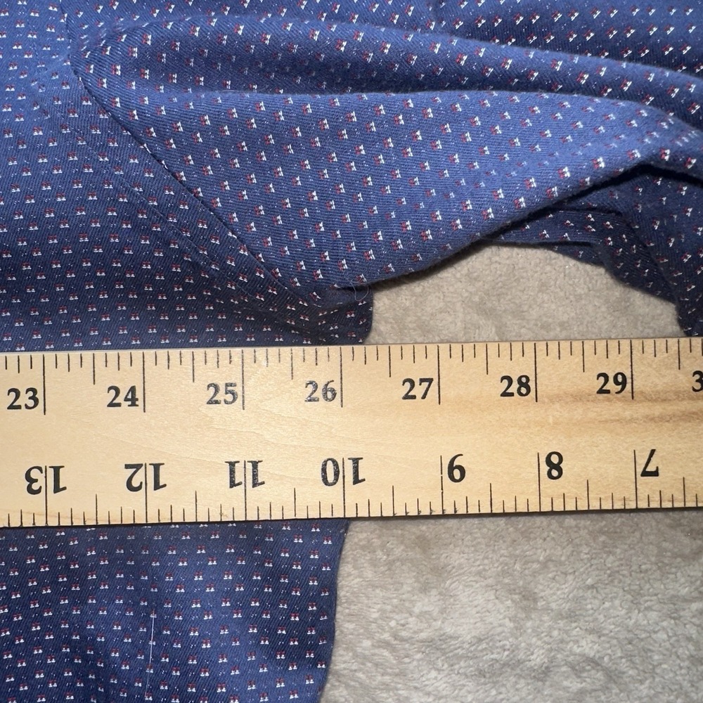 UNTUCKit Rigby Mens XL Wrinkle Free Cotton Long Sleeve Button Down Shirt Navy - Picture 8 of 12
